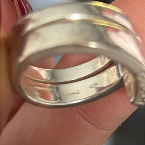 GUCCI STERLING SILVER WRAP ROUND RING SIZE 55 or 7 logo Auth. Unisex snake - Picture 8 of 10